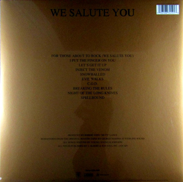 for those about to rock - Gold Vinyl LP