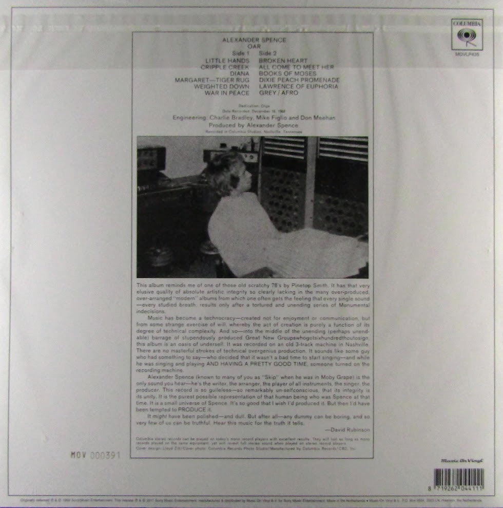 oar - Col Vinyl LP