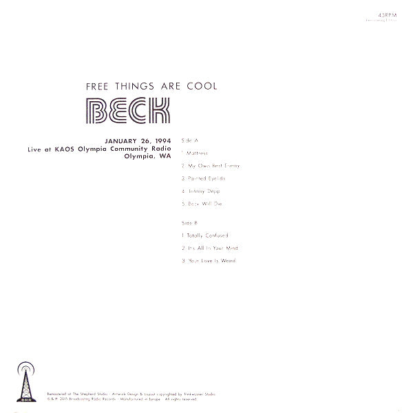 BECK dreams 12" inch back