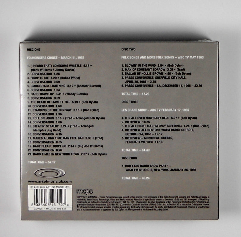 DYLAN, BOB on the crest of the airwaves - box set CD back