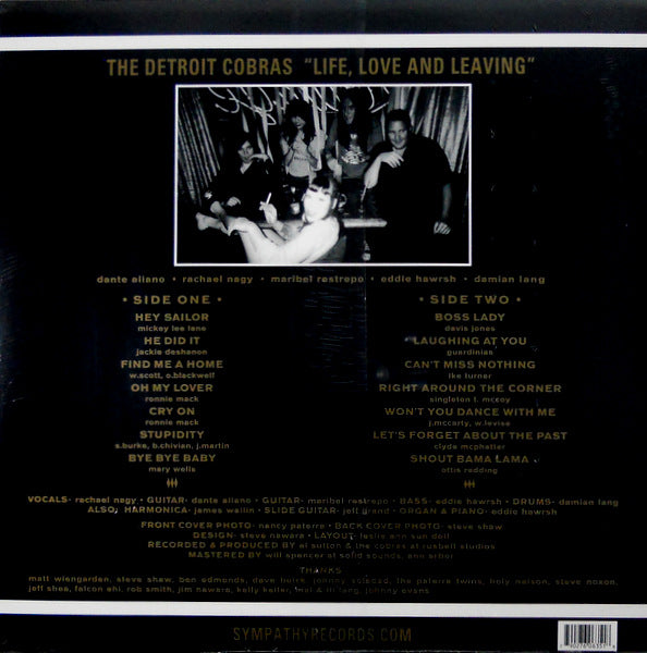 DETROIT COBRAS, THE life, love and leaving LP back