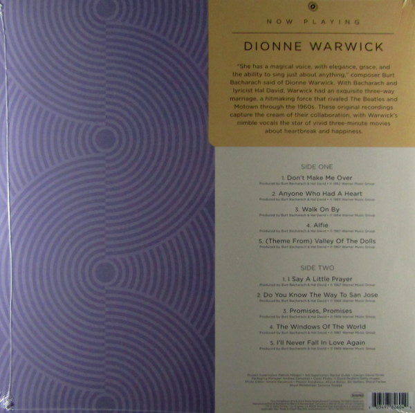 Dionne Warwick Now Playing - Col Vinyl LP