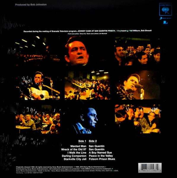 CASH, JOHNNY at san quentin LP