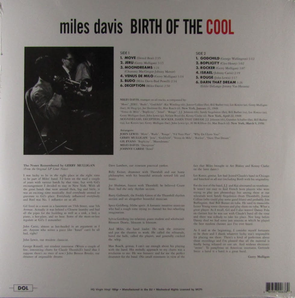 birth of the cool - Col Vinyl LP