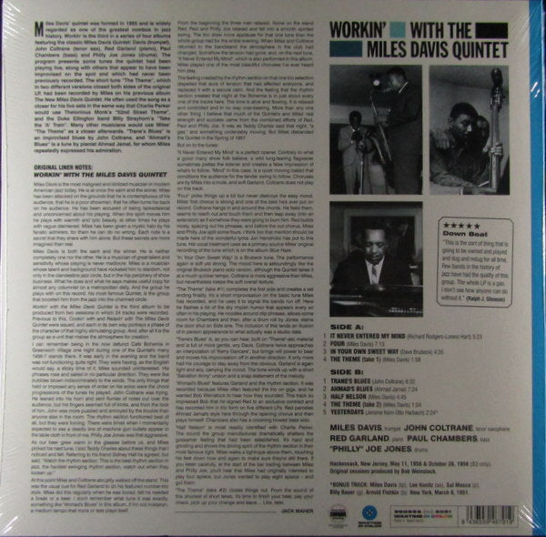 Workin' With The Miles Davis Quintet - Col Vinyl LP