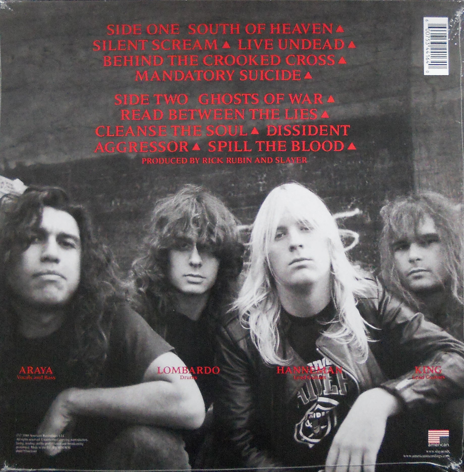 slayer south of heaven lp