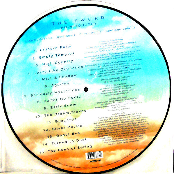 SWORD, THE high country - pic disc LP back