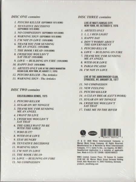 Tentative Decisions - Demos and Live - Deluxe CD