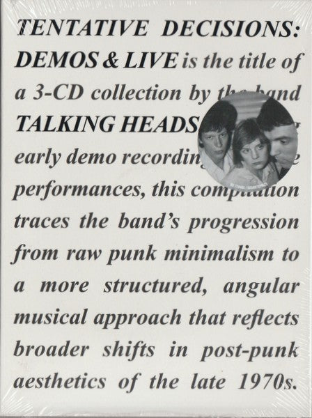 Tentative Decisions - Demos and Live - Deluxe CD