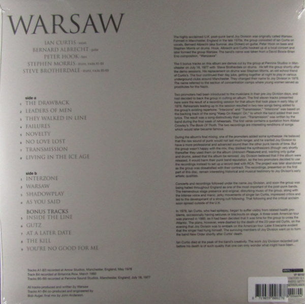 Warsaw - Col Vinyl LP